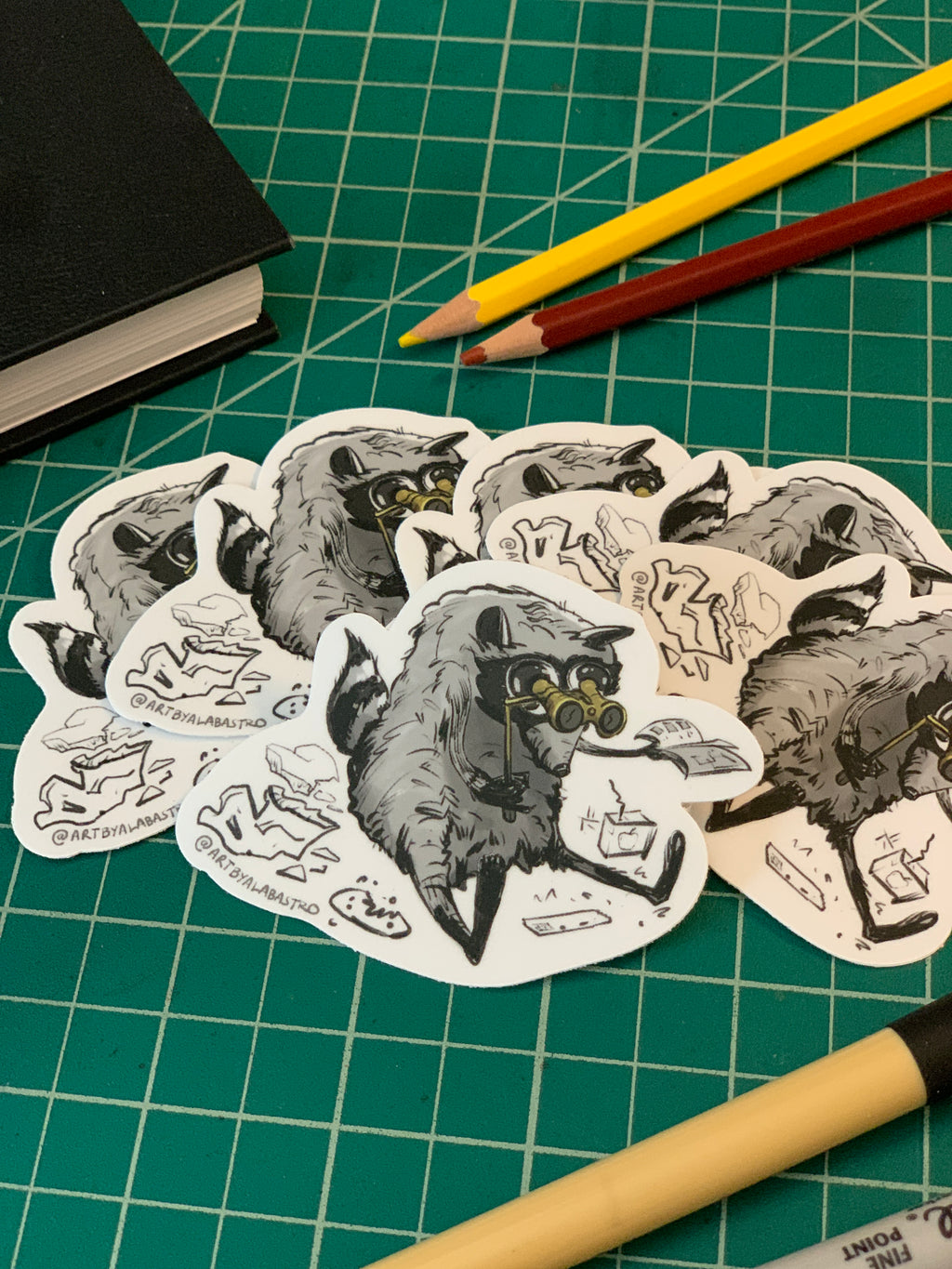Jimothy the Raccoon Cryptid in the Park Sticker