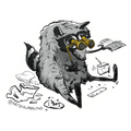 Jimothy the Raccoon Cryptid in the Park Sticker