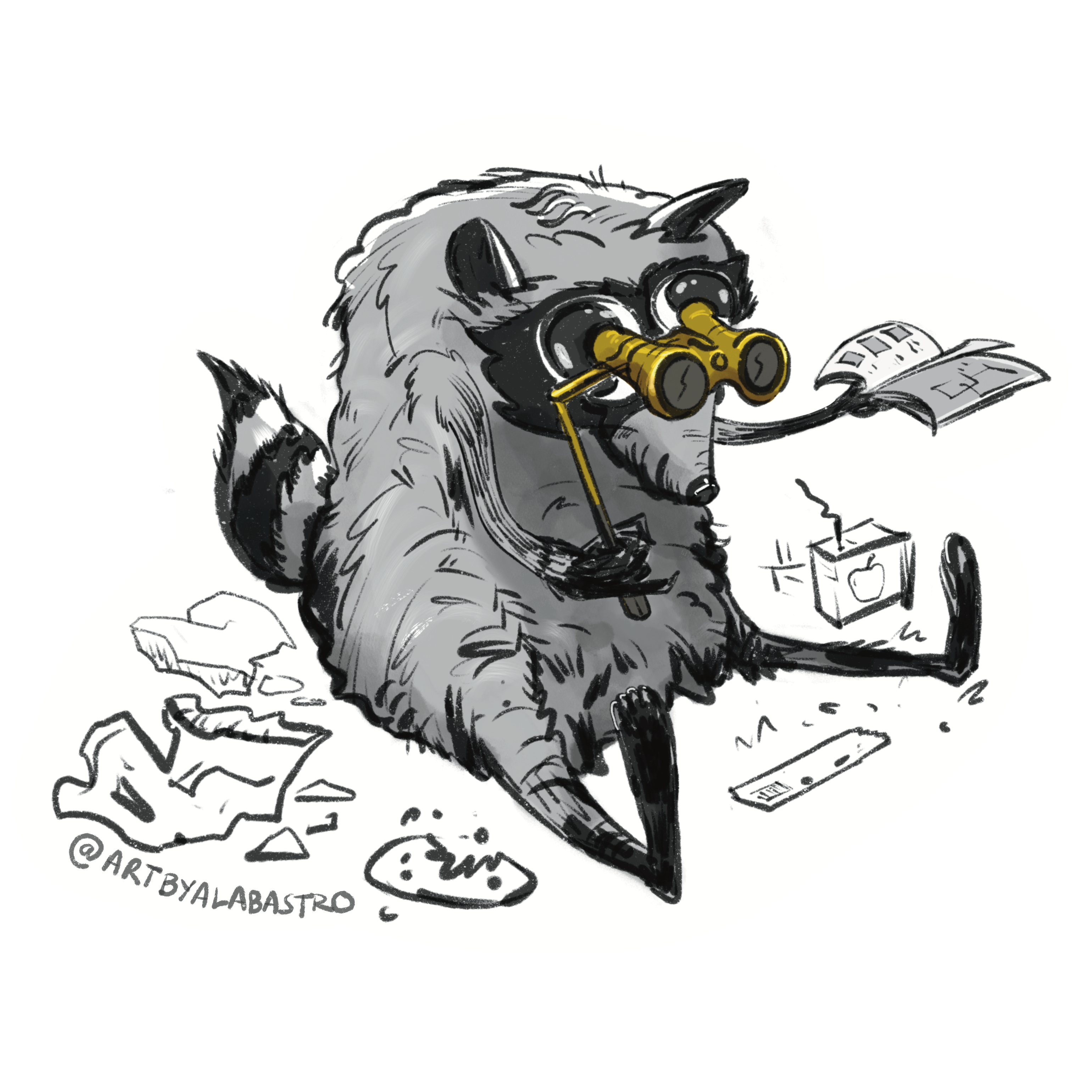 Jimothy the Raccoon Cryptid in the Park Sticker
